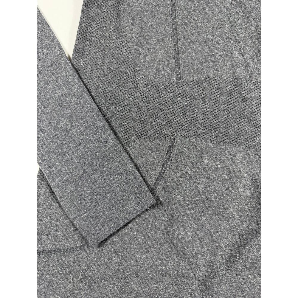 Lululemon Swiftly Tech Long Sleeve Heathered Black Seamless Running Top Size 8 - Picture 5 of 12